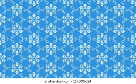 Seamless texture for decorating New Year's holidays and Christmas. Snowflakes.