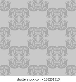 Seamless texture with decorative, abstract ornaments.