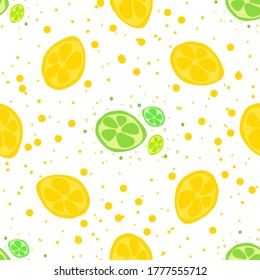 Textura sin inconvenientes. Diseño de fondo decorativo con los cítricos cortados de frutas estivales. Patrón vectorial colorido para textil, papel, papel tapizado, papel de envoltura, web, libro de recortes.