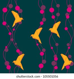Seamless texture with decorative doves