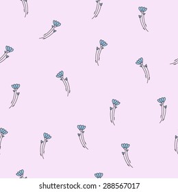 Seamless texture with delicate flowers
