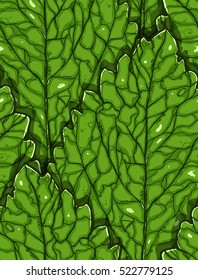 Seamless texture with a delicate mint leaves. Beautiful repeating pattern. Nature illustration. It Can Be Used As Wallpaper, Upholstery, Wrapping, Fabric Or Your Design.