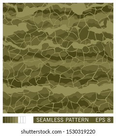 Seamless texture design. Vector recurring template. Military camouflage. Handmade disguise pattern. 