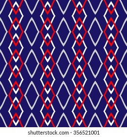 Seamless texture with diamonds on a blue background