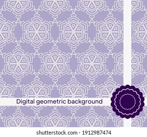 Seamless texture of different floral elements, triangles and other geometric shapes. For the design, printing, wallpaper. Vector illustration.