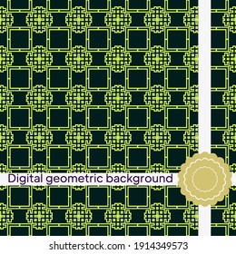 Seamless texture of different floral elements, triangles and other geometric shapes. For the design, printing, wallpaper. Vector illustration.