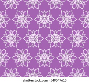 Seamless texture of different floral elements. vector illustration. For the design, printing, wallpaper