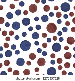 Seamless texture  Different Polka-Dots. This Endless pattern can be used for for your design, textile,  pattern fills, posters, cards, web page background etc. Pattern under the mask. Vector.