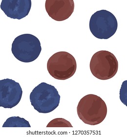 Seamless texture  Different Polka-Dots. This Endless pattern can be used for for your design, textile,  pattern fills, posters, cards, web page background etc. Pattern under the mask. Vector.