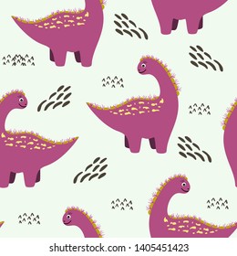 Seamless texture with dinosaurs . Seamless pattern can be used for wallpaper, pattern fills, web page background,surface textures.