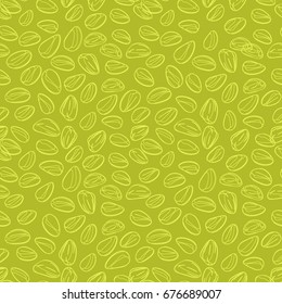 seamless texture with drawing pistachio kernels for your design 