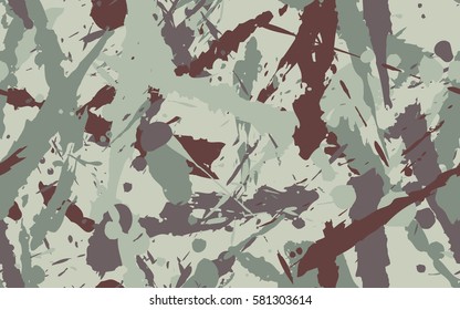 Seamless texture of dynamic spots and smudges. Fashion camouflage.