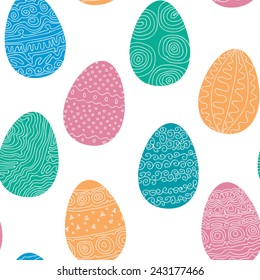 seamless texture of Easter eggs, vector illustration