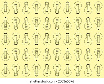 Seamless texture with electric lamps for your design