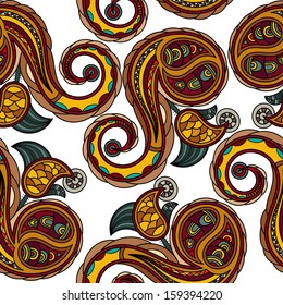 Seamless texture with elements Ukrainian national drawing