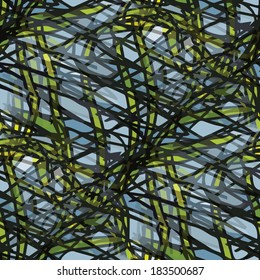 seamless texture (EPS 8) america green, blue ancient background wallpaper cubism impressionism
