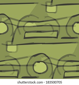 seamless texture (EPS 8) america ancient background wallpaper green cubism impressionism