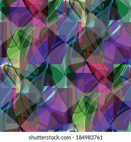 seamless texture (EPS 8) america ancient purple, green background wallpaper cubism impressionism decoration