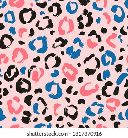 Seamless texture with exotic leopard ink print. Abstract modern pattern can be used for wallpaper, pattern fills, web page background, surface textures, printing on textiles.
