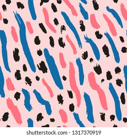 Seamless texture with exotic leopard ink print. Abstract modern pattern can be used for wallpaper, pattern fills, web page background, surface textures, printing on textiles.
