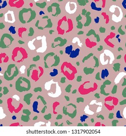 Seamless texture with exotic leopard ink print. Abstract modern pattern can be used for wallpaper, pattern fills, web page background, surface textures, printing on textiles.