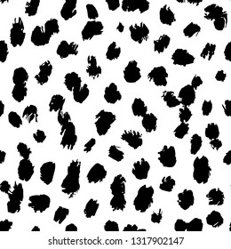 Seamless texture with exotic leopard ink print. Abstract modern pattern can be used for wallpaper, pattern fills, web page background, surface textures, printing on textiles.