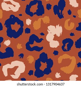Seamless texture with exotic leopard ink print. Abstract modern pattern can be used for wallpaper, pattern fills, web page background, surface textures, printing on textiles.