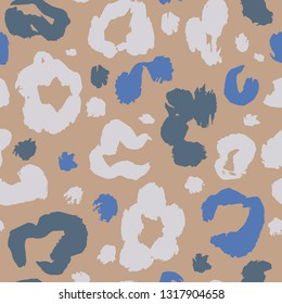 Seamless texture with exotic leopard ink print. Abstract modern pattern can be used for wallpaper, pattern fills, web page background, surface textures, printing on textiles.