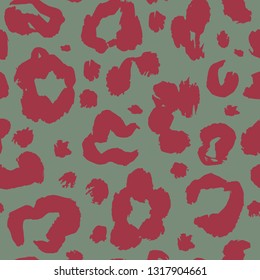 Seamless texture with exotic leopard ink print. Abstract modern pattern can be used for wallpaper, pattern fills, web page background, surface textures, printing on textiles.