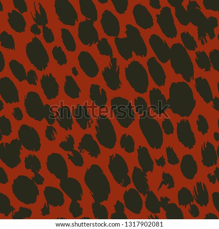 Seamless texture with exotic leopard ink print. Abstract modern pattern can be used for wallpaper, pattern fills, web page background, surface textures, printing on textiles.