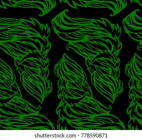 Seamless texture with fir trees. Repeating background. Modern tile pattern. It can be used as wallpaper, desktop, printing, wrapping, fabric or background for your blog, covers. Green color. 
