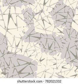 Seamless texture of five colors, consisting of fragments of pentagons. It is designed for backgrounds, design, clothes, textile items, 3d models.