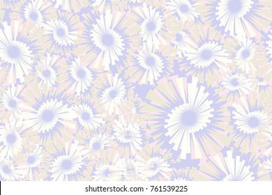 Seamless texture of five colors. Spiral fireworks, stars. For use on fabrics, 3D models, wallpaper and design.