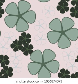 Seamless texture of five-petal flowers of the correct form of large and small and three colors.