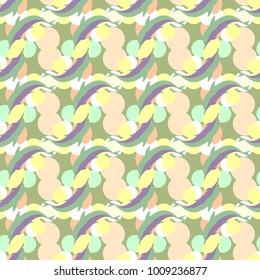 Seamless texture with a flock of dolphins under water, illustration for background