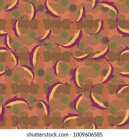 Seamless texture with a flock of dolphins under water, illustration for background