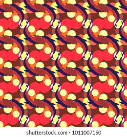 Seamless texture with a flock of dolphins under water, illustration for background