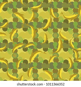 Seamless texture with a flock of dolphins under water, illustration for background