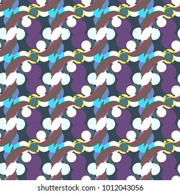 Seamless texture with a flock of dolphins under water, illustration for background