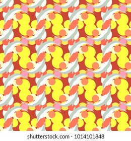 Seamless texture with a flock of dolphins under water, illustration for background
