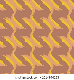 Seamless texture with a flock of dolphins under water, illustration for background