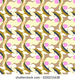 Seamless texture with a flock of dolphins under water, illustration for background