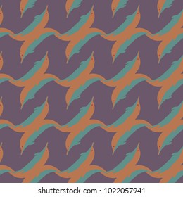 Seamless texture with a flock of dolphins under water, illustration for background