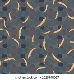 Seamless texture with a flock of dolphins under water, illustration for background