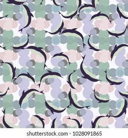 Seamless texture with a flock of dolphins under water, illustration for background