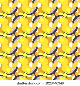 Seamless texture with a flock of dolphins under water, illustration for background
