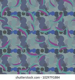 Seamless texture with a flock of dolphins under water, illustration for background