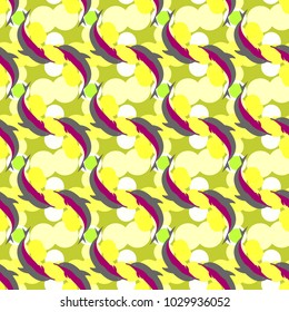 Seamless texture with a flock of dolphins under water, illustration for background