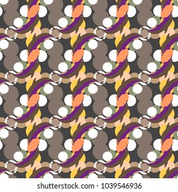 Seamless texture with a flock of dolphins under water, illustration for background