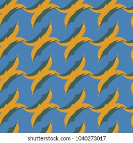 Seamless texture with a flock of dolphins under water, illustration for background